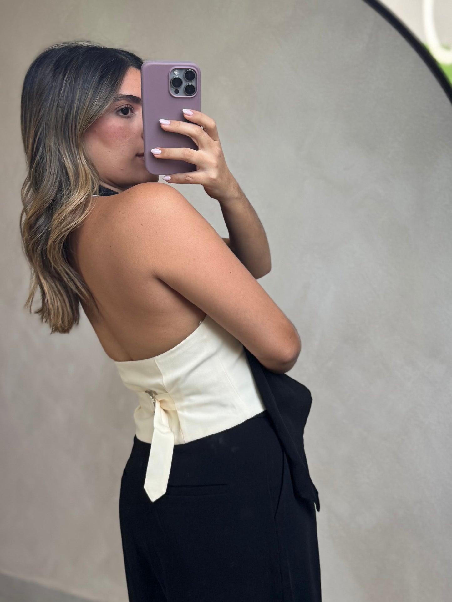 CONTRAST VEST TOP