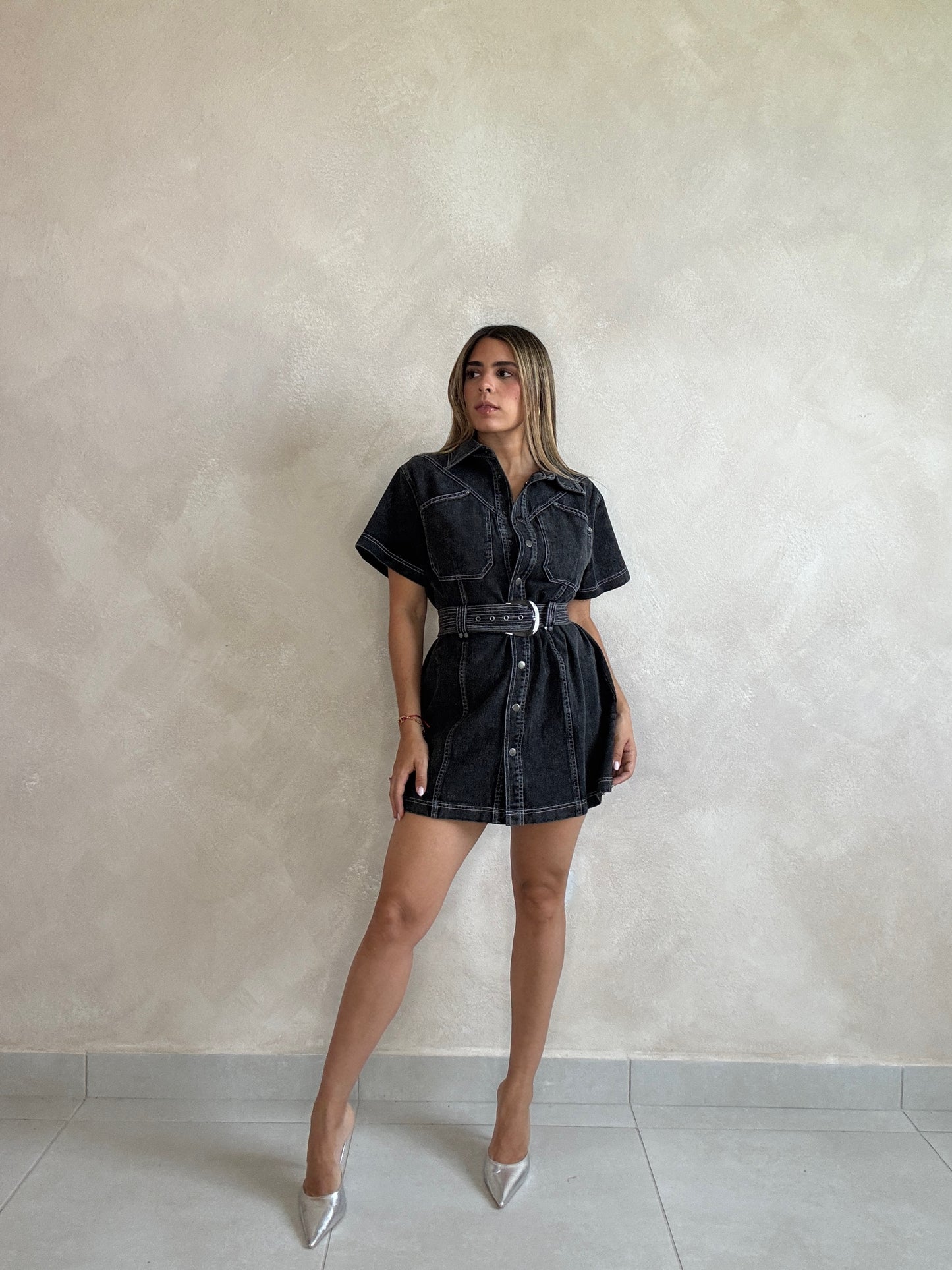 WASHED MINI DRESS