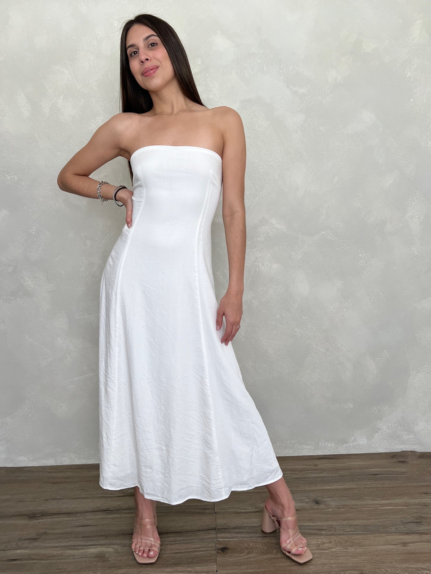 WHITE TUBE MAXI
