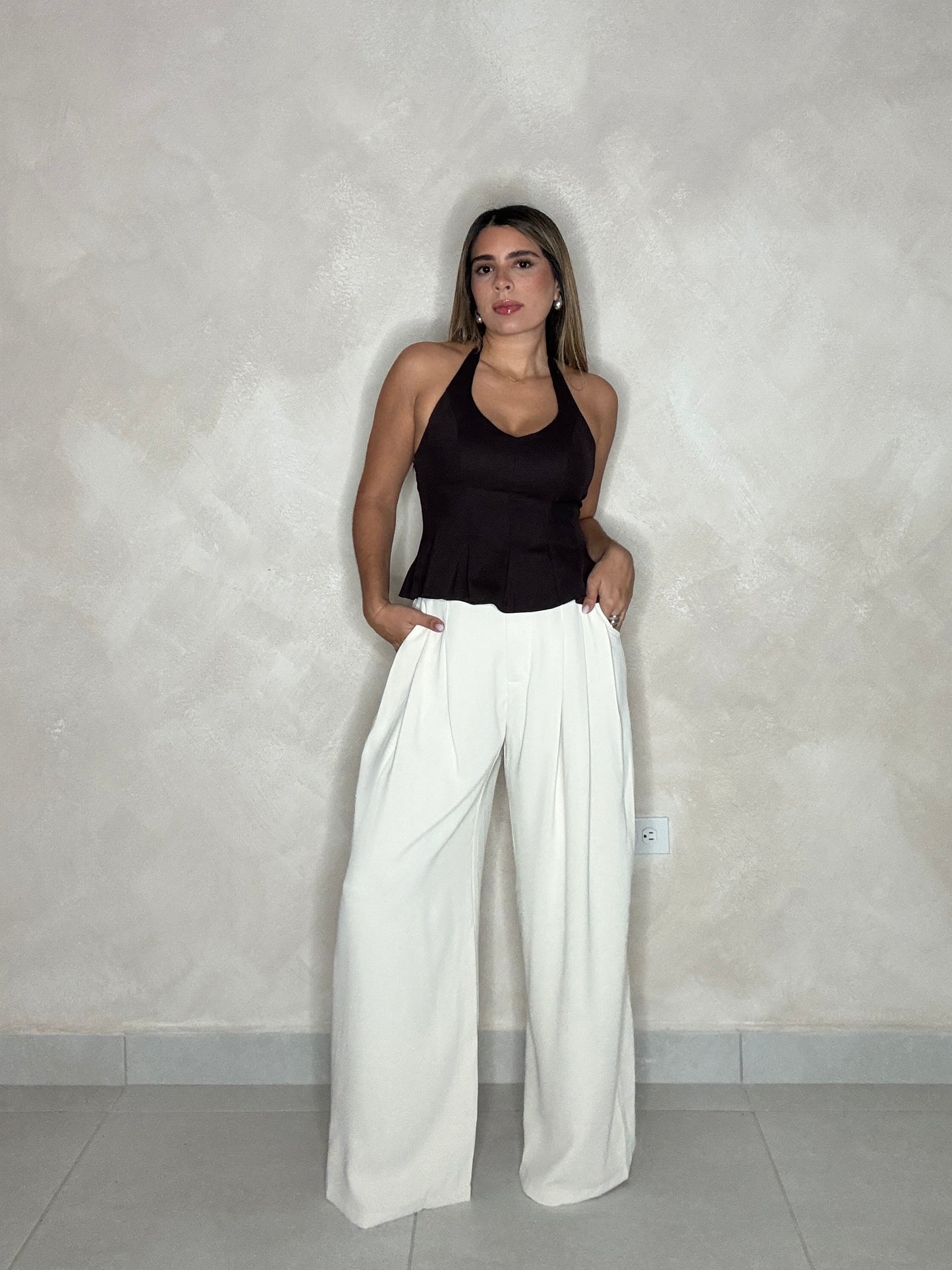 PLEATED TROUSERS