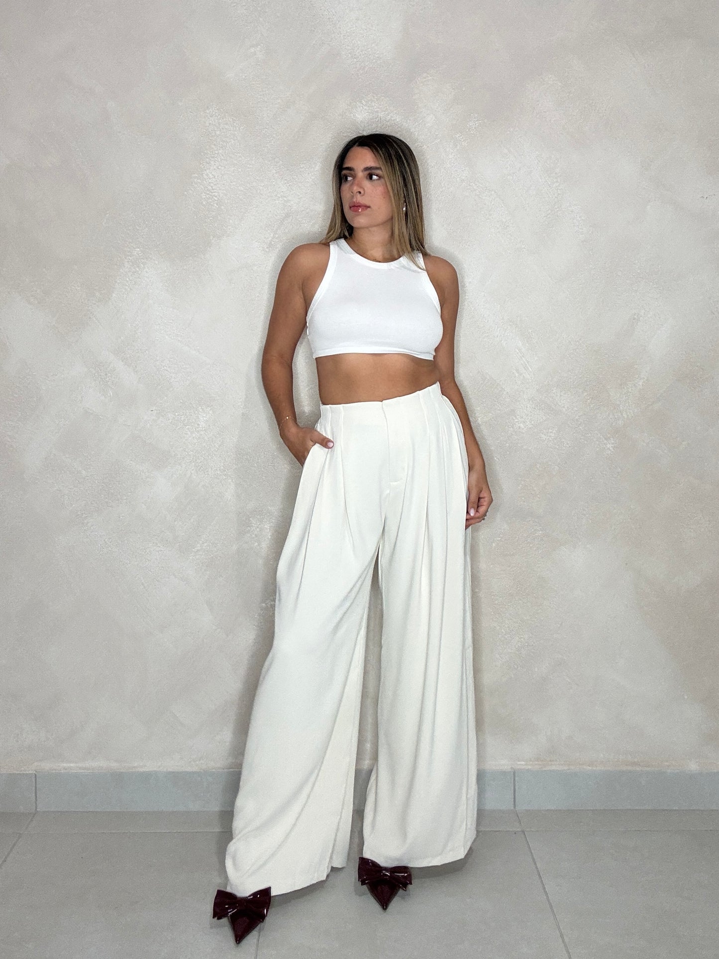PLEATED TROUSERS