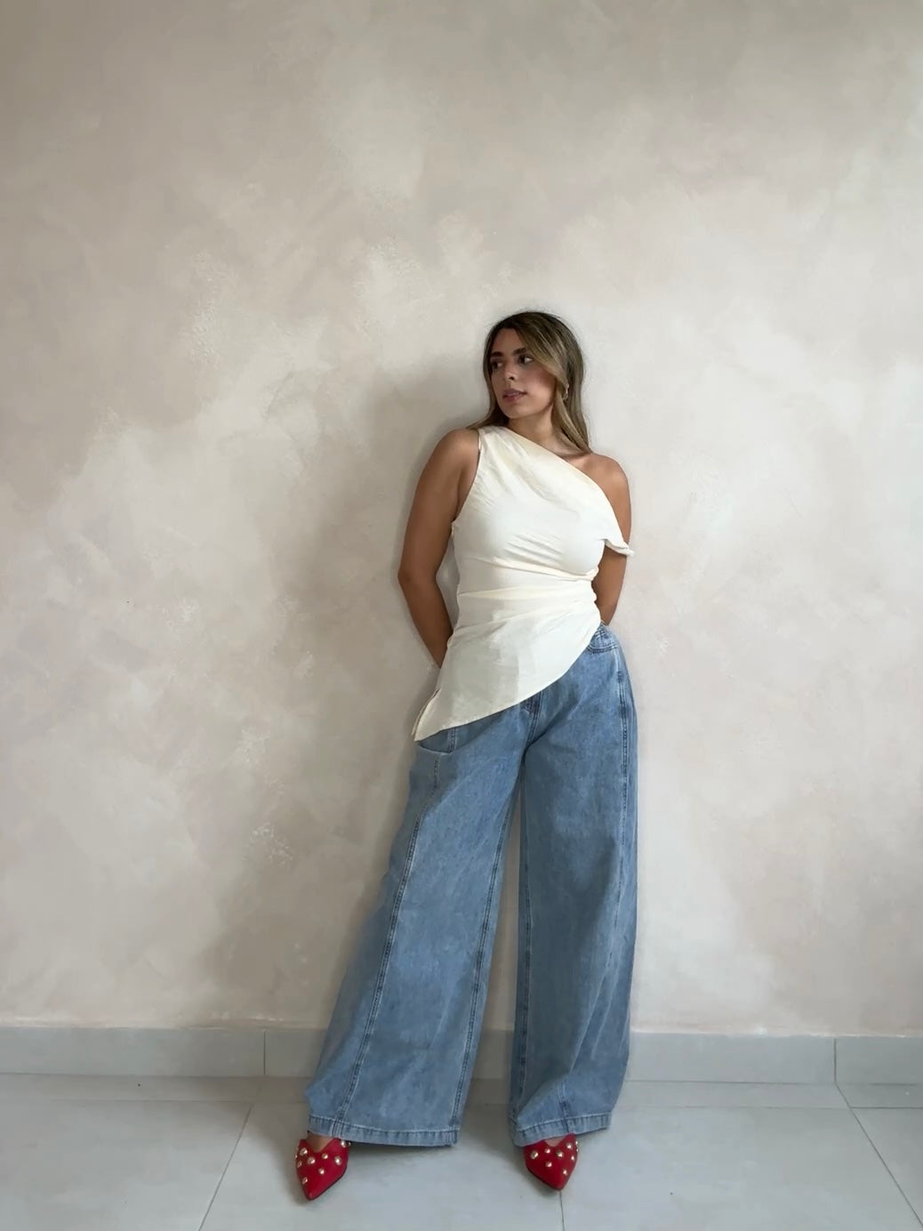 LIGHT WIDE JEANS