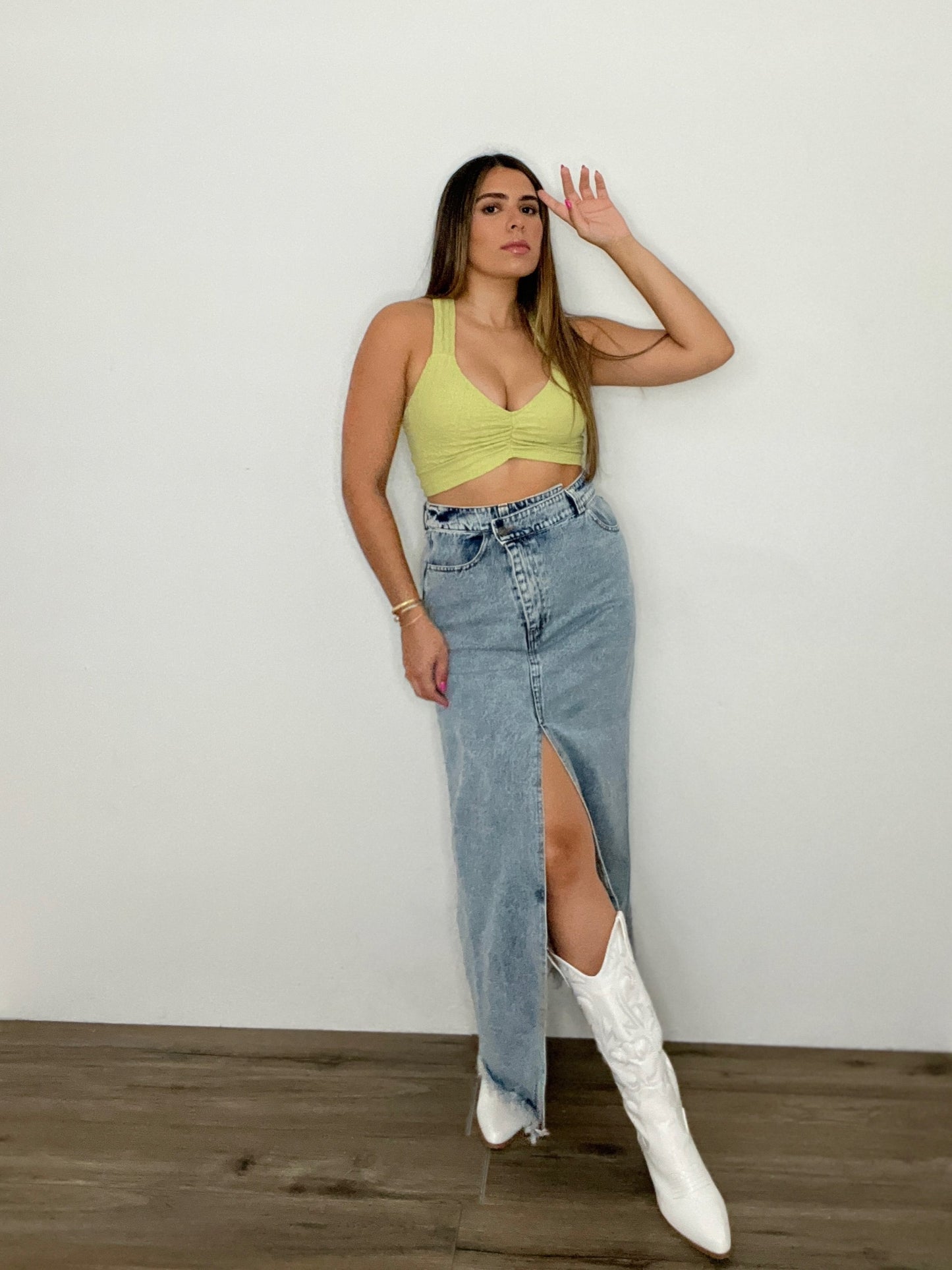 DENIM LONG SKIRT