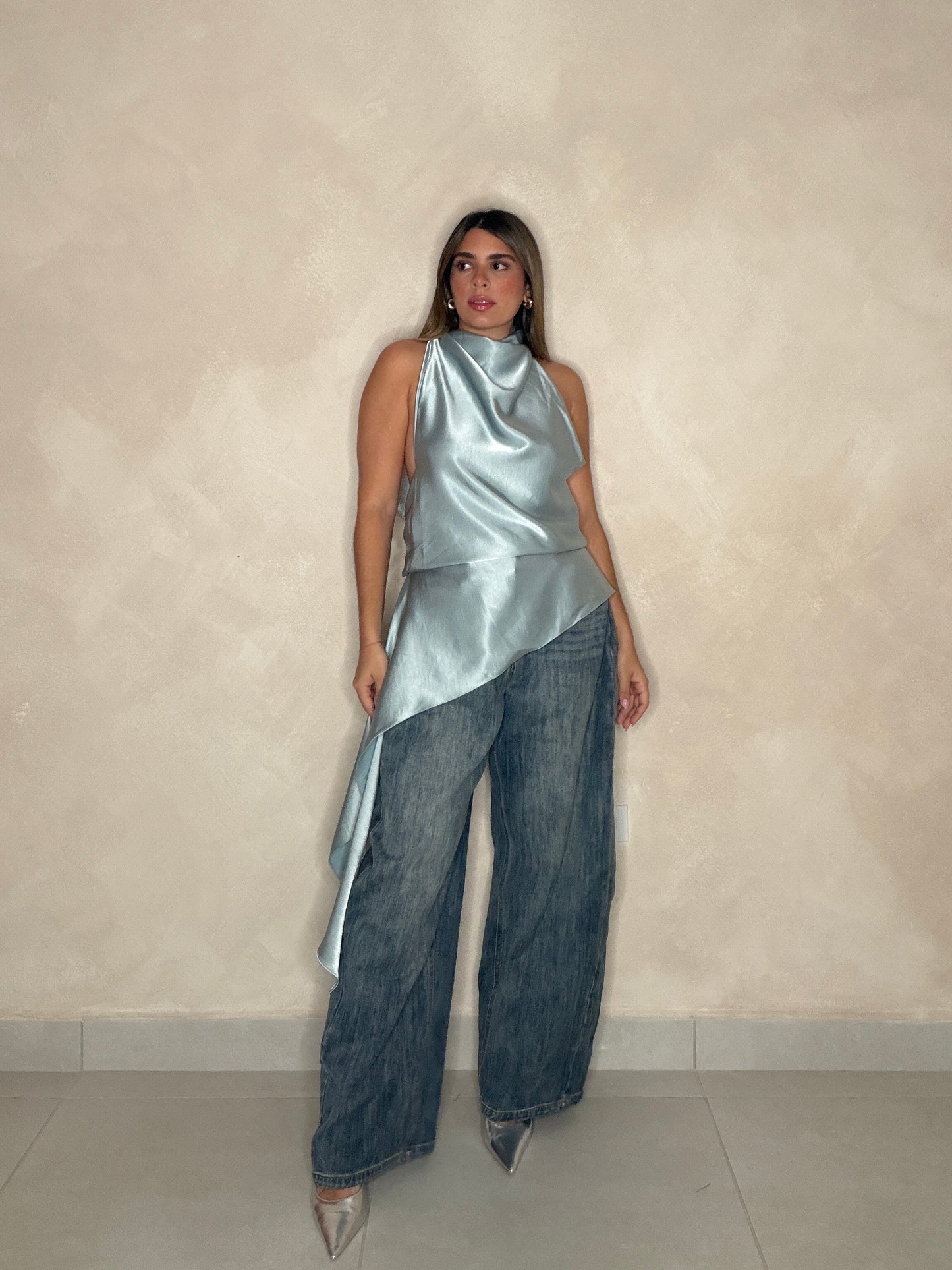 KRIS SATIN TOP