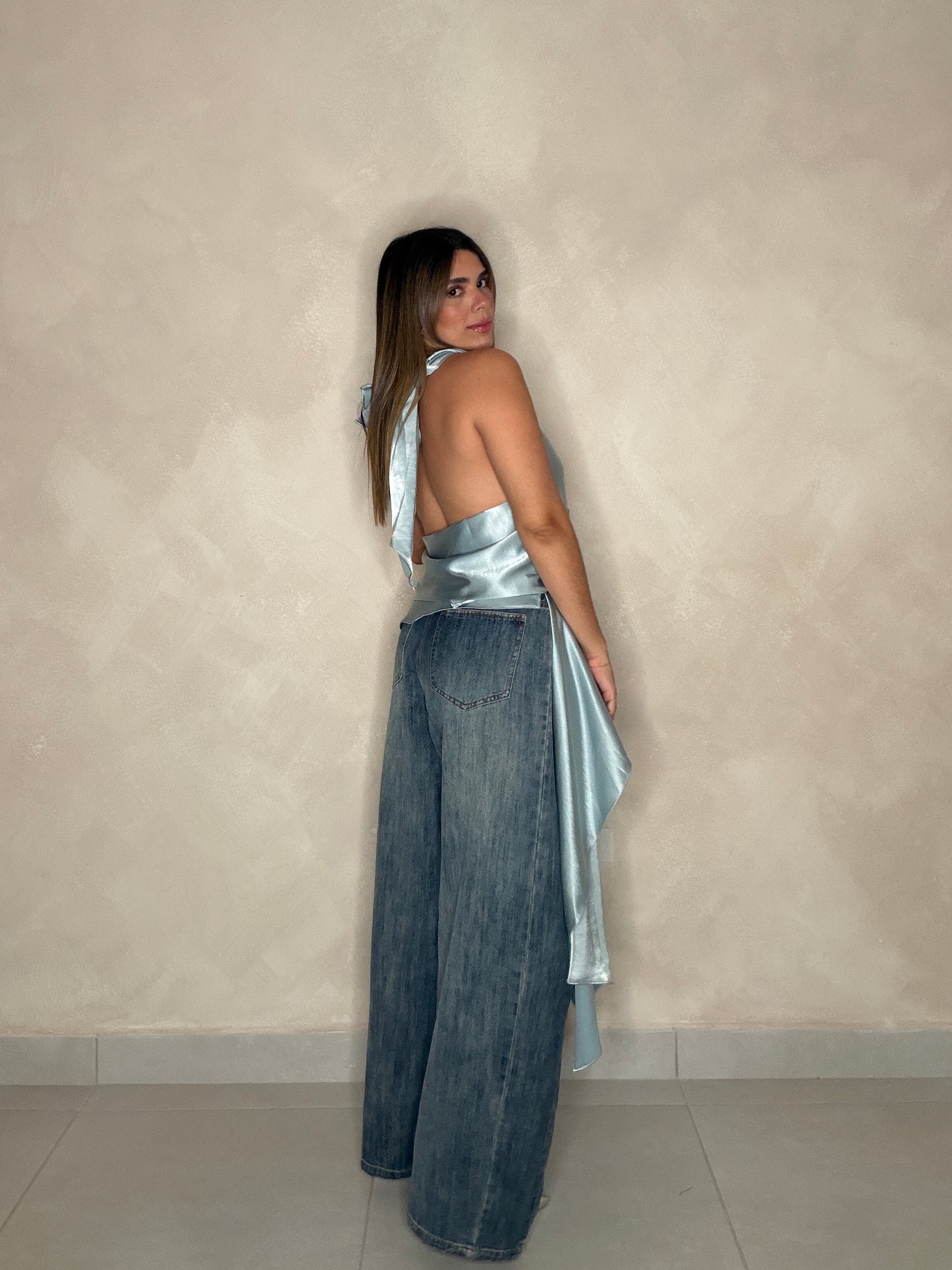 KRIS SATIN TOP
