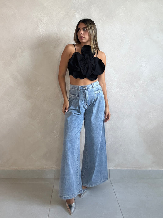 PLEATED JEANS