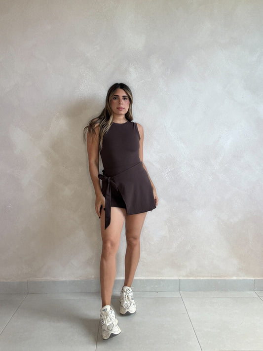 CHOCOLATE SPORTY DRESS
