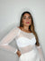 ANNA WHITE MESH TOP