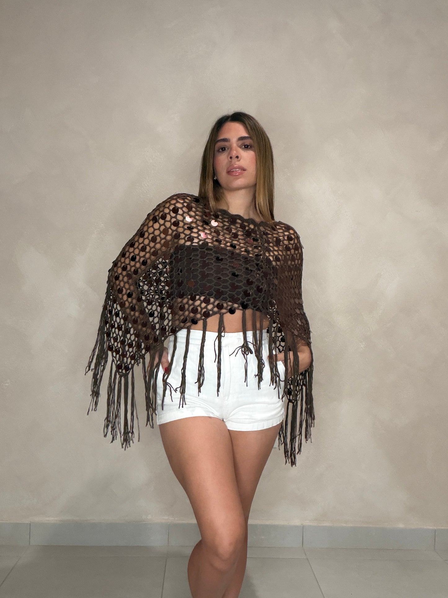 SEQUIN PONCHO