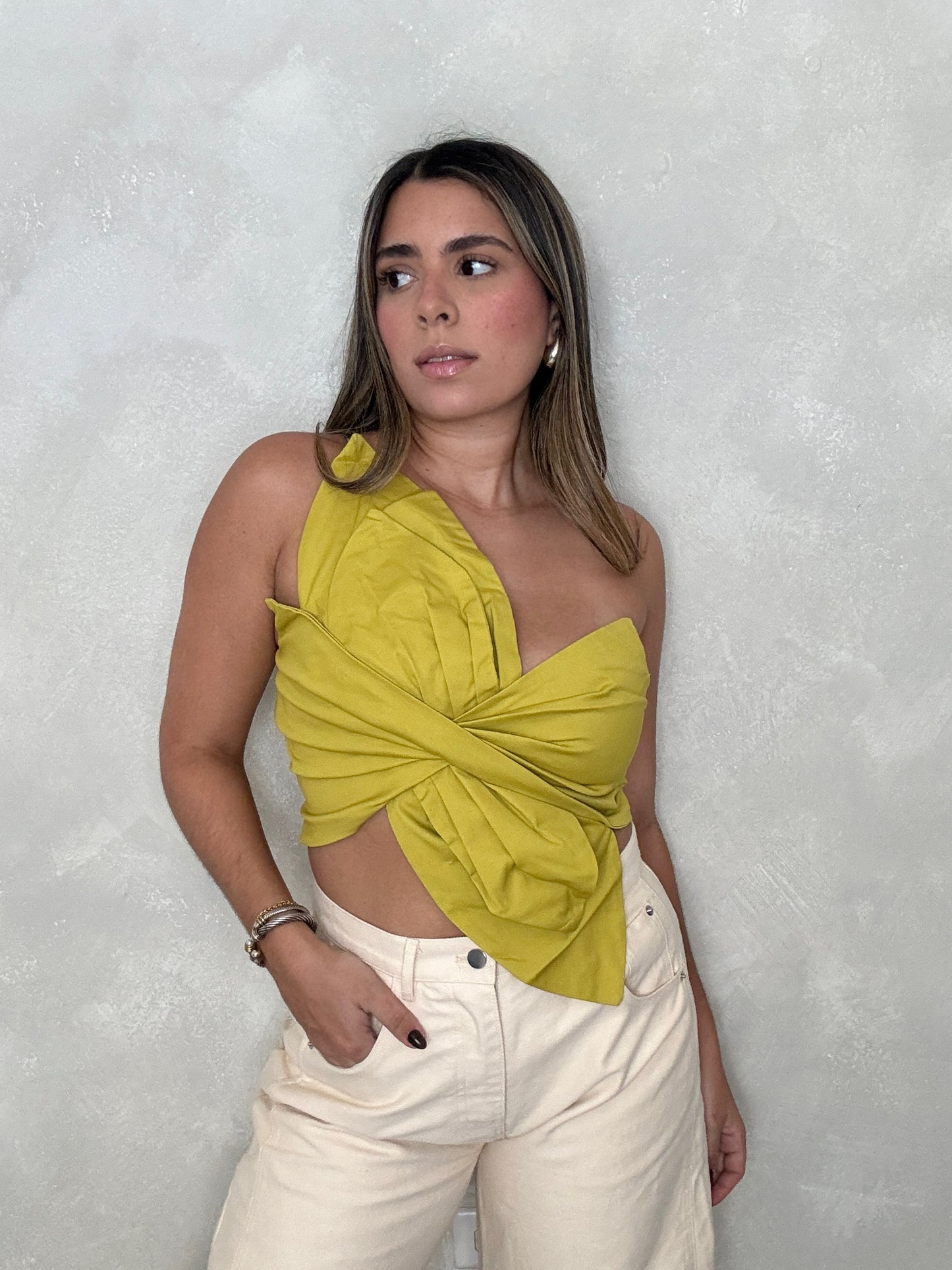 ELENA MUSTARD TOP