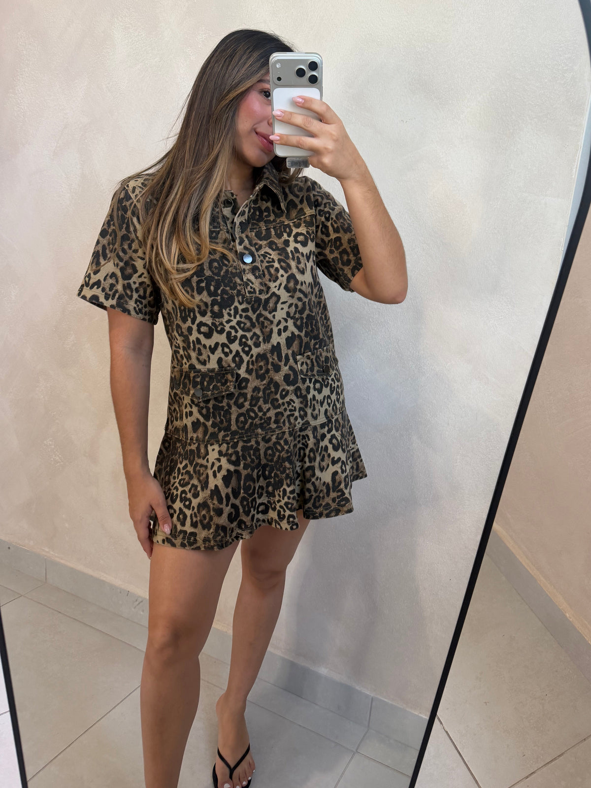 LEOPARD MINI DRESS