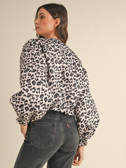 LEOPARD BUMBER JACKET