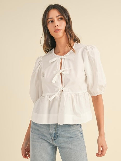 POPLIN TIE TOP