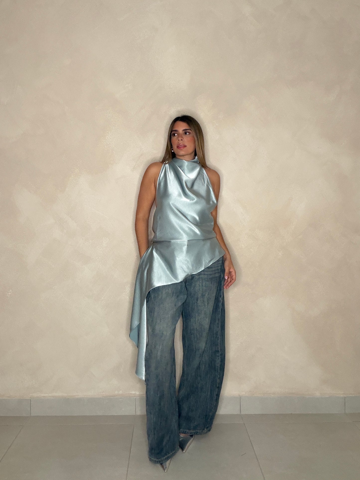 KRIS SATIN TOP