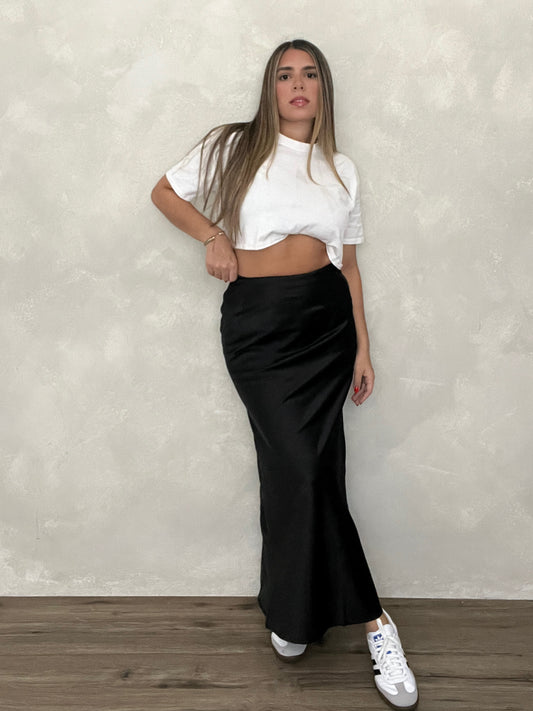 SATIN MAXI SKIRT