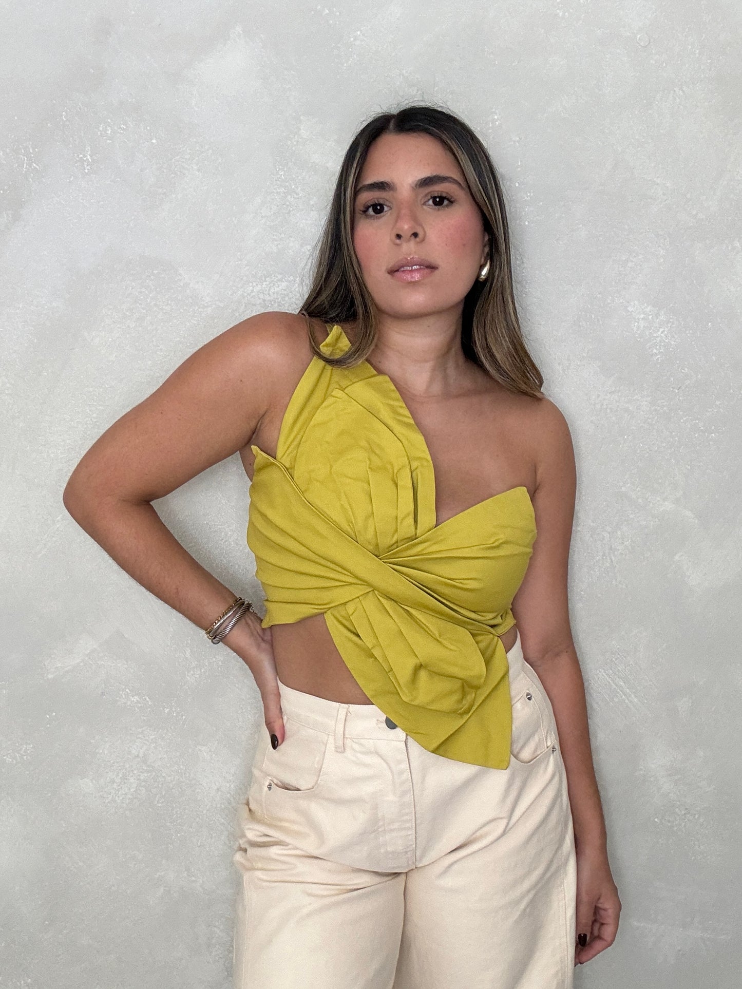 ELENA MUSTARD TOP