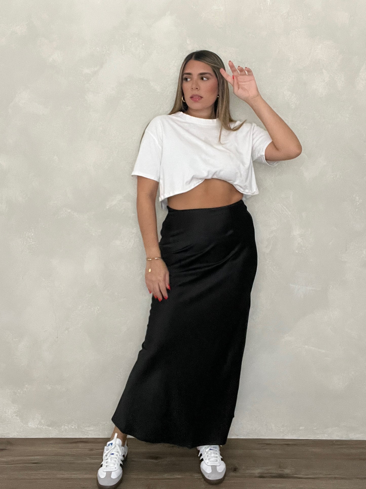 SATIN MAXI SKIRT