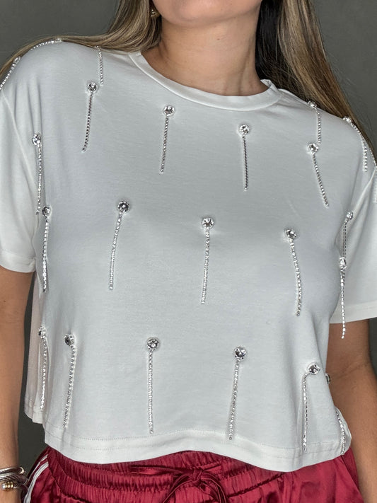 RHINESTONE T SHIRT