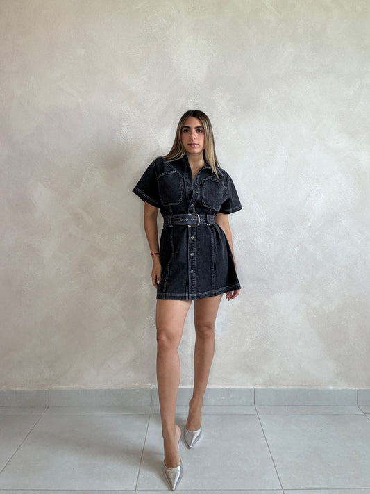 WASHED MINI DRESS