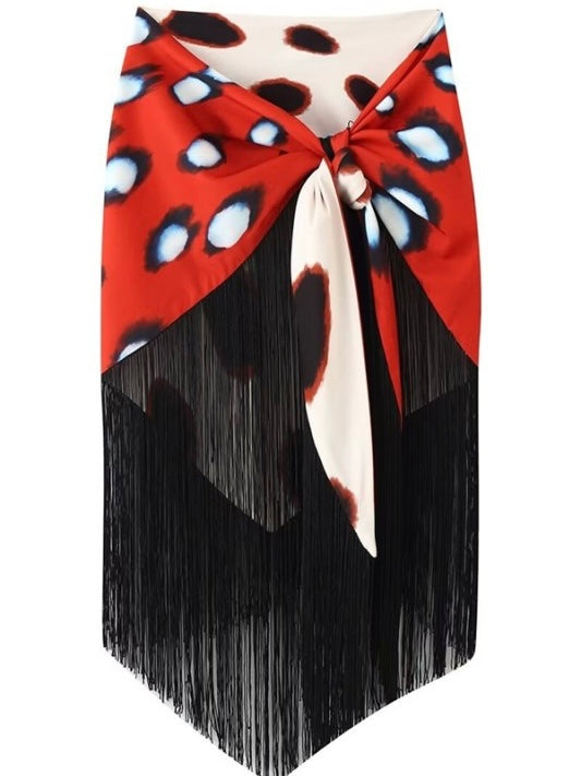 FRINGE WRAP SKIRT