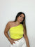 LIME ONE SHOULDER CROP