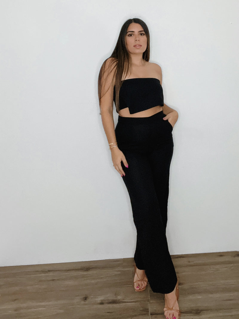 BLACK PANT SET