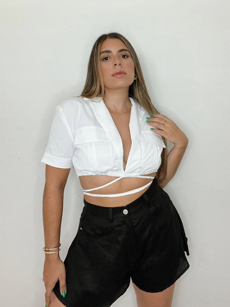 SAFARI CROP SHIRT