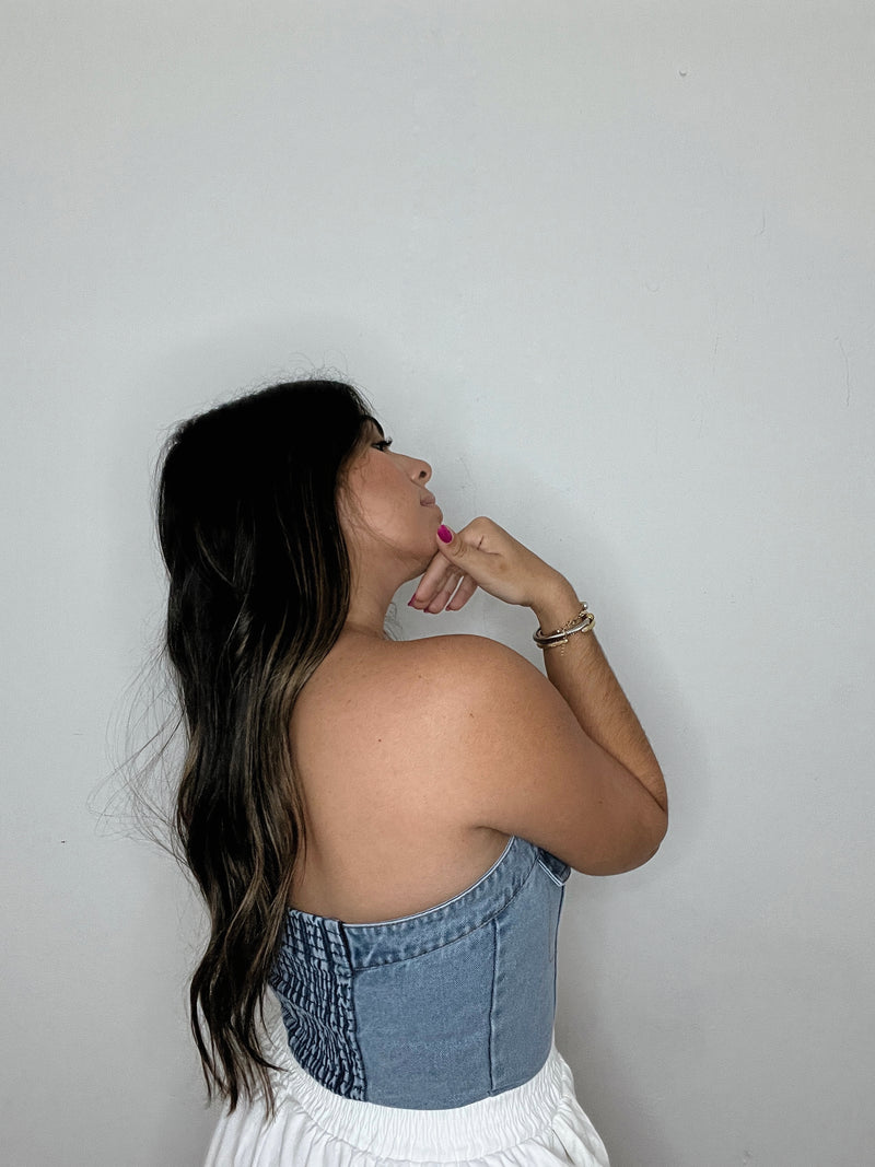 LIGHT DENIM CORSET