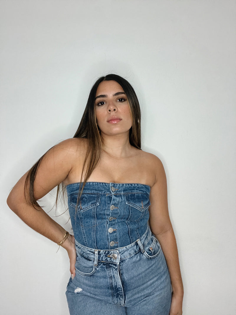 DENIM CORSET